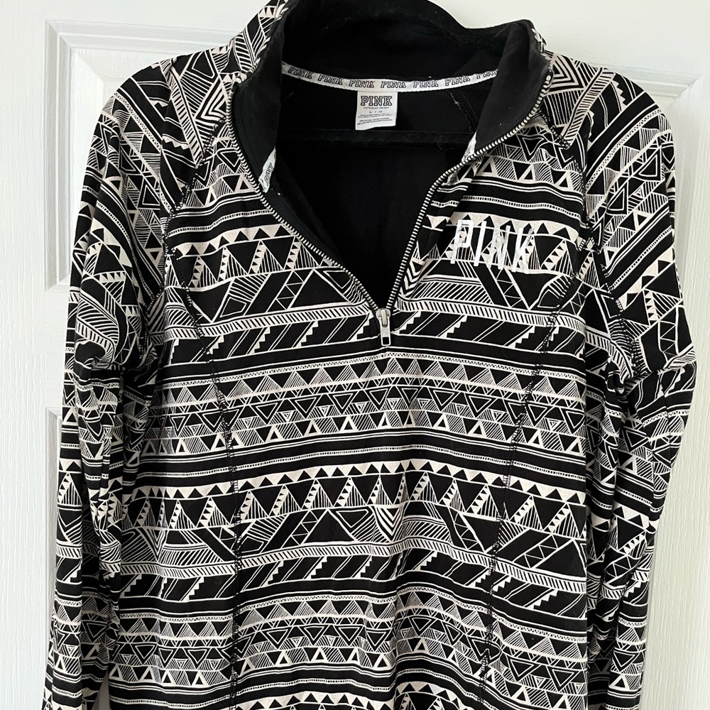 Aztec print PINK quarter zip top